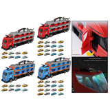 Maxbell Big Transporter Truck Toy Set Folding Storage Transporter Toy for Boys Girls