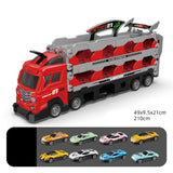 Maxbell Big Transporter Truck Toy Set Folding Storage Transporter Toy for Boys Girls