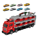 Maxbell Big Transporter Truck Toy Set Folding Storage Transporter Toy for Boys Girls