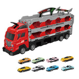 Maxbell Big Transporter Truck Toy Set Folding Storage Transporter Toy for Boys Girls