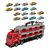 Maxbell Big Transporter Truck Toy Set Folding Storage Transporter Toy for Boys Girls