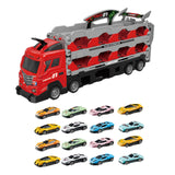 Maxbell Big Transporter Truck Toy Set Folding Storage Transporter Toy for Boys Girls
