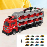 Maxbell Big Transporter Truck Toy Set Folding Storage Transporter Toy for Boys Girls