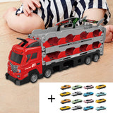 Maxbell Big Transporter Truck Toy Set Folding Storage Transporter Toy for Boys Girls