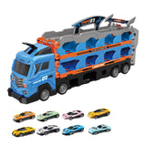 Maxbell Big Transporter Truck Toy Set Folding Storage Transporter Toy for Boys Girls