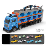 Maxbell Big Transporter Truck Toy Set Folding Storage Transporter Toy for Boys Girls