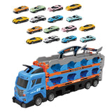 Maxbell Big Transporter Truck Toy Set Folding Storage Transporter Toy for Boys Girls