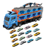 Maxbell Big Transporter Truck Toy Set Folding Storage Transporter Toy for Boys Girls