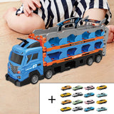 Maxbell Big Transporter Truck Toy Set Folding Storage Transporter Toy for Boys Girls