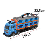Maxbell Big Transporter Truck Toy Set Folding Storage Transporter Toy for Boys Girls