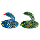 Maxbell Snake Plush Toy Soft Snake Stuffed Animal for Girlfriend Birthday Boys Girls Blue
