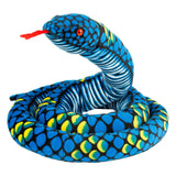 Maxbell Snake Plush Toy Soft Snake Stuffed Animal for Girlfriend Birthday Boys Girls Blue