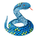 Maxbell Snake Plush Toy Soft Snake Stuffed Animal for Girlfriend Birthday Boys Girls Blue