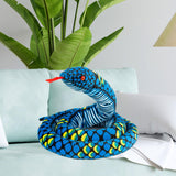 Maxbell Snake Plush Toy Soft Snake Stuffed Animal for Girlfriend Birthday Boys Girls Blue