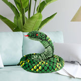Maxbell Snake Plush Toy Soft Snake Stuffed Animal for Girlfriend Birthday Boys Girls Green