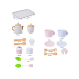 Maxbell Toddlers Tea Set Teapot Cups Dishes Afternoon Tea Playset for Children Girls