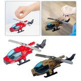 Maxbell Diecast Alloy Helicopter for Boy and Girl Cake Decoration Ornament Plane Toy red