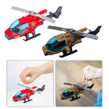 Maxbell Diecast Alloy Helicopter for Boy and Girl Cake Decoration Ornament Plane Toy red