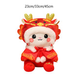 Maxbell Chinese New Year Dragon Plush Doll Home Decorative Ornament Soft Stuffed Toy 23cm