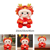 Maxbell Chinese New Year Dragon Plush Doll Home Decorative Ornament Soft Stuffed Toy 23cm