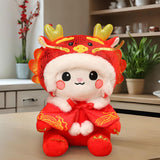 Maxbell Chinese New Year Dragon Plush Doll Home Decorative Ornament Soft Stuffed Toy 33cm