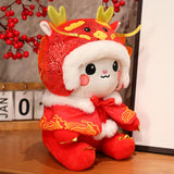 Maxbell Chinese New Year Dragon Plush Doll Home Decorative Ornament Soft Stuffed Toy 33cm