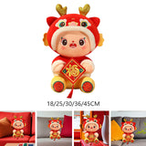Maxbell Year of Dragons Plush Toy Cartoon Cuddly Lovely Plush Pillow for Children