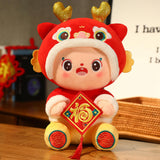 Maxbell Year of Dragons Plush Toy Cartoon Cuddly Lovely Plush Pillow for Children