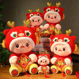 Maxbell Year of Dragons Plush Toy Cartoon Cuddly Lovely Plush Pillow for Children