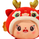 Maxbell Year of Dragons Plush Toy Cartoon Cuddly Lovely Plush Pillow for Children