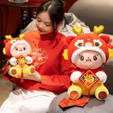 Maxbell Year of Dragons Plush Toy Cartoon Cuddly Lovely Plush Pillow for Children