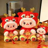 Maxbell Year of Dragons Plush Toy Cartoon Cuddly Lovely Plush Pillow for Children