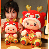 Maxbell Year of Dragons Plush Toy Cartoon Cuddly Lovely Plush Pillow for Children