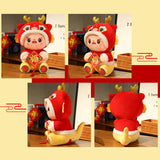 Maxbell Year of Dragons Plush Toy Cartoon Cuddly Lovely Plush Pillow for Children