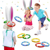Maxbell Easter Inflatable Bunny Ears Toss Game for Lawn Activities Family Party