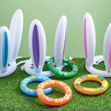 Maxbell Easter Inflatable Bunny Ears Toss Game for Lawn Activities Family Party