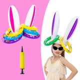 Maxbell Easter Inflatable Bunny Ears Toss Game for Lawn Activities Family Party