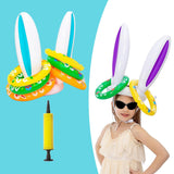 Maxbell Easter Inflatable Bunny Ears Toss Game for Lawn Activities Family Party