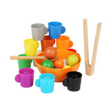 Maxbell Balls in Cups Montessori Toy Kids Preschool Learning Toy with Cups and Balls