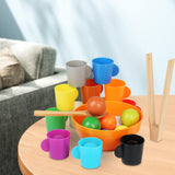 Maxbell Balls in Cups Montessori Toy Kids Preschool Learning Toy with Cups and Balls