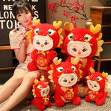 Maxbell Dragon Doll Decorative Dragon Stuffed Animal for Bedroom Bed Restaurant