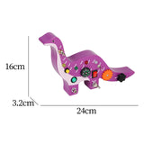 Maxbell Wooden Busy Board with LED Light Dinosaur Travel Toy Boy and Girls Preschool