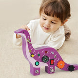 Maxbell Wooden Busy Board with LED Light Dinosaur Travel Toy Boy and Girls Preschool