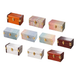 Maxbell 1/12 Scale Miniature Suitcase Wooden Furniture for Bedroom Living Room Decor Orange