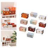 Maxbell 1/12 Scale Miniature Suitcase Wooden Furniture for Bedroom Living Room Decor Orange