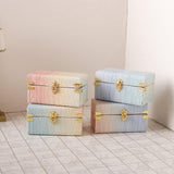 Maxbell 1/12 Scale Miniature Suitcase Wooden Furniture for Bedroom Living Room Decor Orange