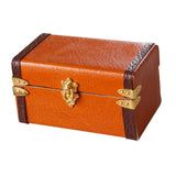 Maxbell 1/12 Scale Miniature Suitcase Wooden Furniture for Bedroom Living Room Decor Orange