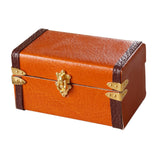 Maxbell 1/12 Scale Miniature Suitcase Wooden Furniture for Bedroom Living Room Decor Orange