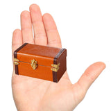 Maxbell 1/12 Scale Miniature Suitcase Wooden Furniture for Bedroom Living Room Decor Orange