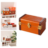 Maxbell 1/12 Scale Miniature Suitcase Wooden Furniture for Bedroom Living Room Decor Orange
